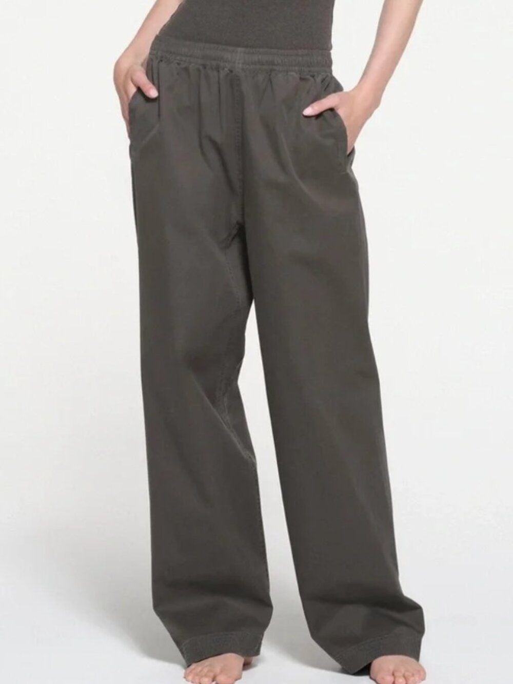 SKIMS Washed Onyx Outdoor Woven Drawstring Pants Size XS NWT